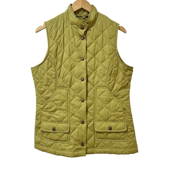 CC Filson Womens Quilted Lightweight Snap Front Vest Size M Lime Green Outdoors - Picture 1 of 8